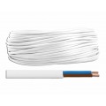 Elektros kabelis 2x0.75mm² OMYp daugiagyslis, apvalus, baltas (white)